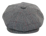 Boné Peaky Blinders masculino em tweed xadrez