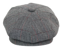 Boné Peaky Blinders masculino em tweed xadrez