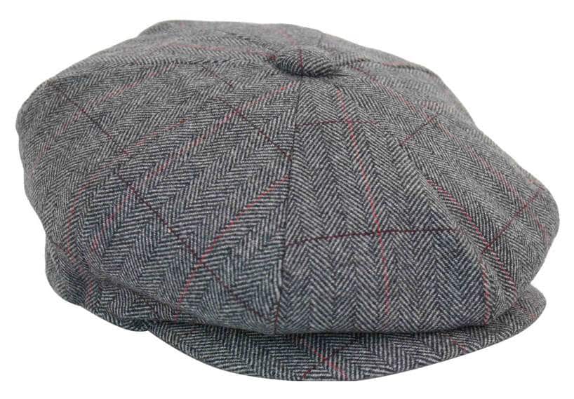 Boné Peaky Blinders masculino em tweed xadrez