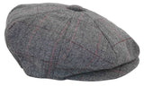Boné Peaky Blinders masculino em tweed xadrez