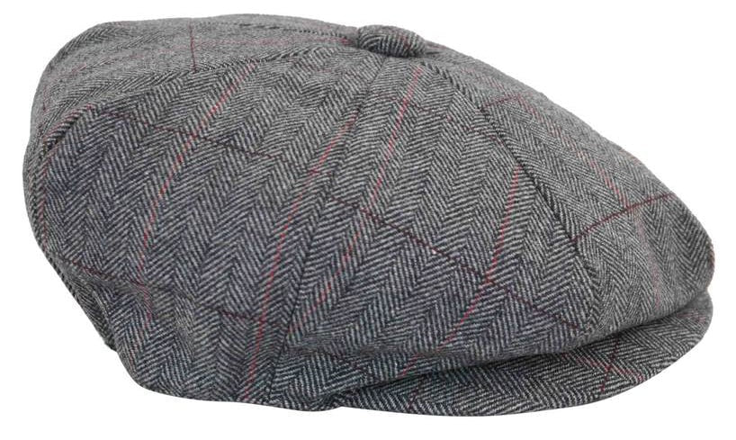 Boné Peaky Blinders masculino em tweed xadrez