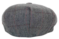 Boné Peaky Blinders masculino em tweed xadrez