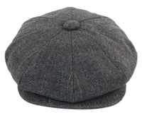 Boné Peaky Blinders masculino em tweed xadrez