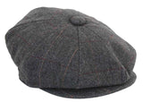 Boné Peaky Blinders masculino em tweed xadrez