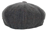 Boné Peaky Blinders masculino em tweed xadrez