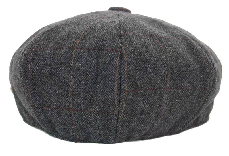 Boné Peaky Blinders masculino em tweed xadrez