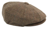 Boné Peaky Blinders masculino em tweed xadrez