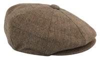Boné Peaky Blinders masculino em tweed xadrez