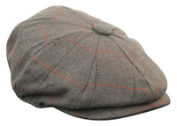 Boné Peaky Blinders masculino em tweed xadrez