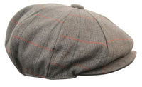 Boné Peaky Blinders masculino em tweed xadrez