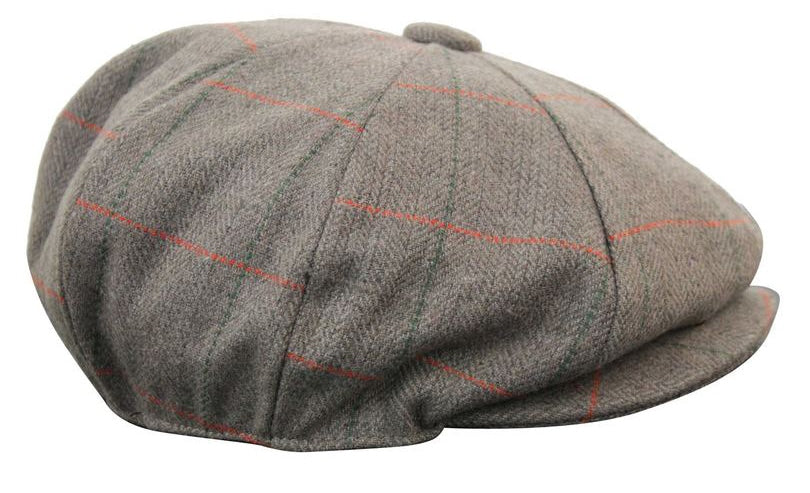 Boné Peaky Blinders masculino em tweed xadrez