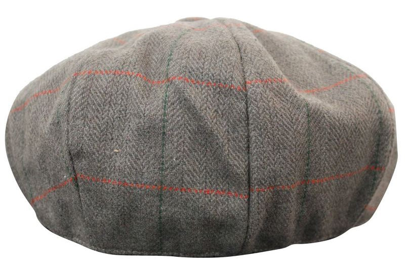 Boné Peaky Blinders masculino em tweed xadrez
