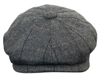Boné Peaky Blinders masculino em tweed xadrez