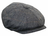 Boné Peaky Blinders masculino em tweed xadrez