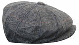 Boné Peaky Blinders masculino em tweed xadrez