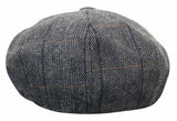 Boné Peaky Blinders masculino em tweed xadrez