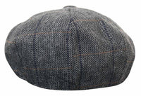 Boné Peaky Blinders masculino em tweed xadrez