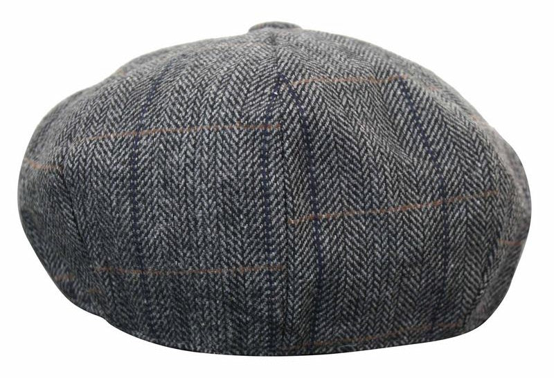 Boné Peaky Blinders masculino em tweed xadrez