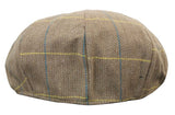 Boné Peaky Blinders masculino em tweed xadrez