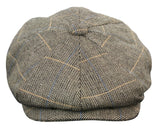 Boné Peaky Blinders masculino em tweed xadrez