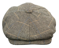 Boné Peaky Blinders masculino em tweed xadrez