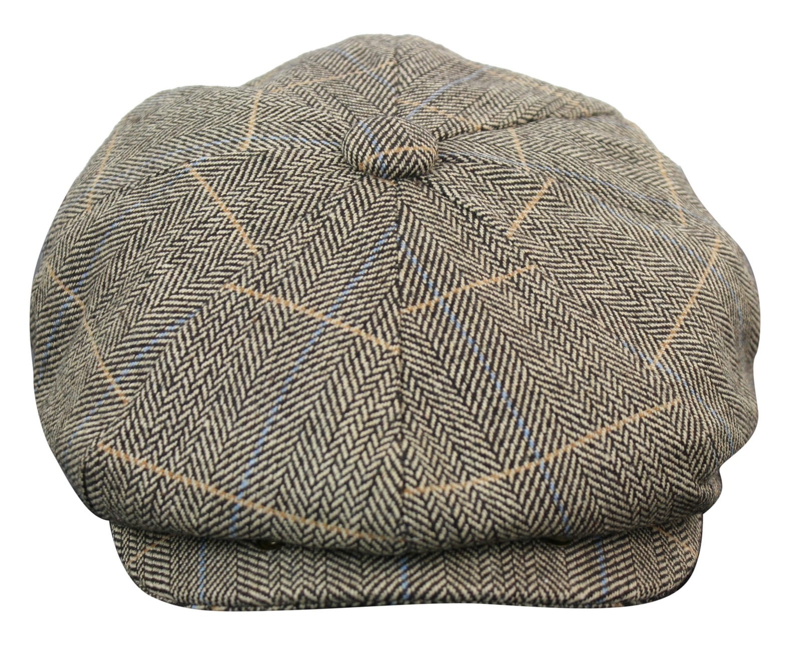Boné Peaky Blinders masculino em tweed xadrez
