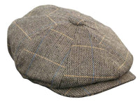 Boné Peaky Blinders masculino em tweed xadrez