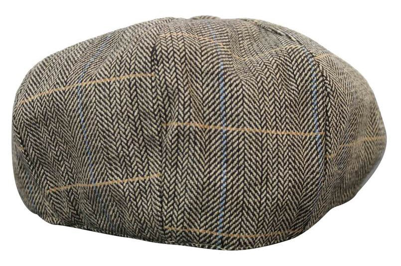 Boné Peaky Blinders masculino em tweed xadrez