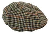 Boina masculina de tweed com 8 painéis