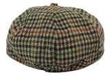 Boina masculina de tweed com 8 painéis