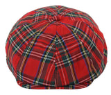 Boina masculina de tweed com 8 painéis