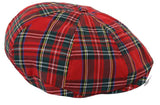 Boina masculina de tweed com 8 painéis