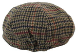 Boina masculina de tweed com 8 painéis