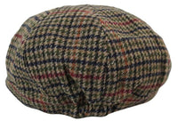 Boina masculina de tweed com 8 painéis