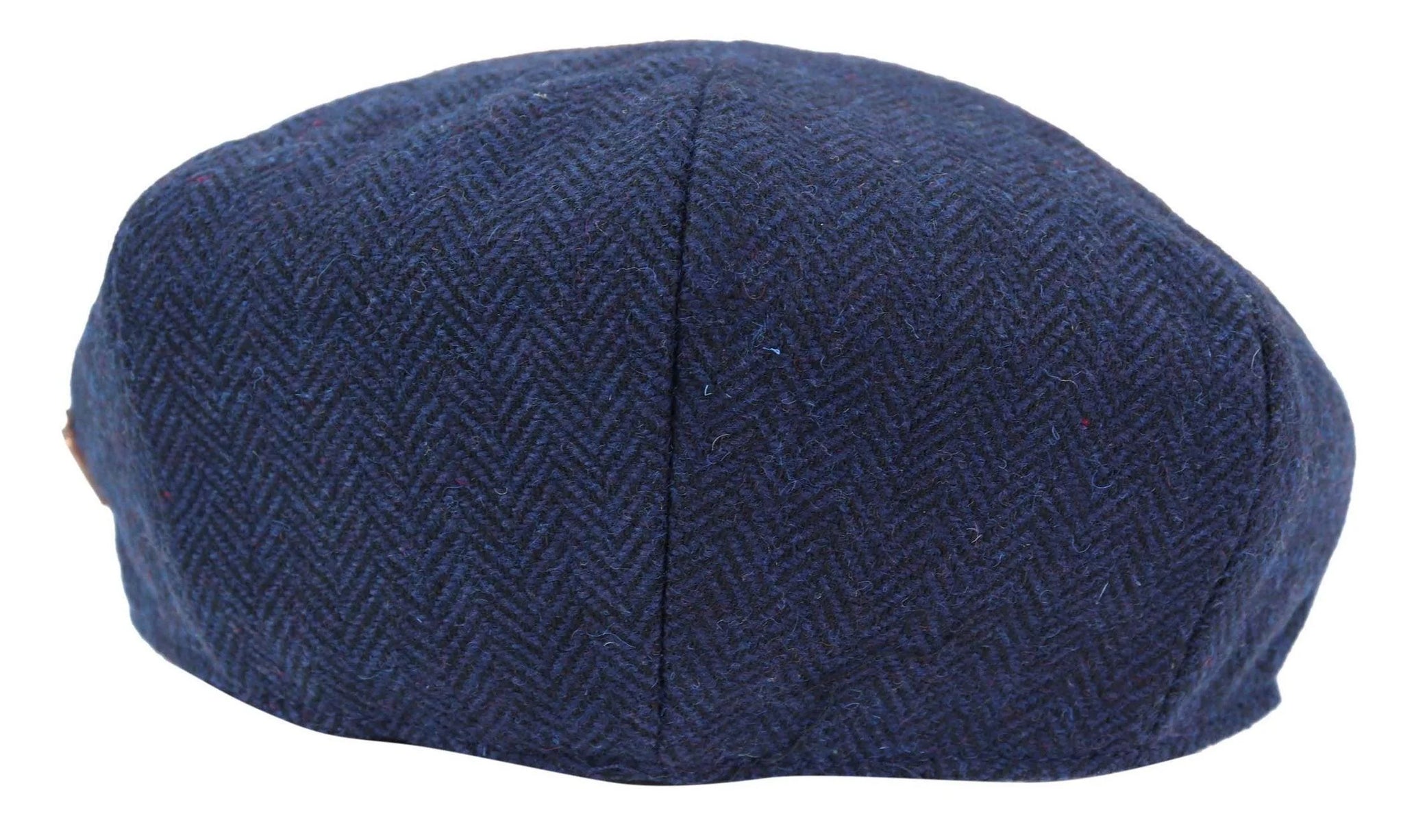 Boina estilo jornaleiro de 8 painéis com lâmina de barbear azul marinho