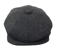 HT6316 - Chapéu Peaky Blinders masculino em tweed espinha de peixe