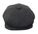 HT6316 - Chapéu Peaky Blinders masculino em tweed espinha de peixe