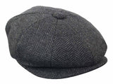 HT6316 - Chapéu Peaky Blinders masculino em tweed espinha de peixe