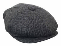 HT6316 - Chapéu Peaky Blinders masculino em tweed espinha de peixe