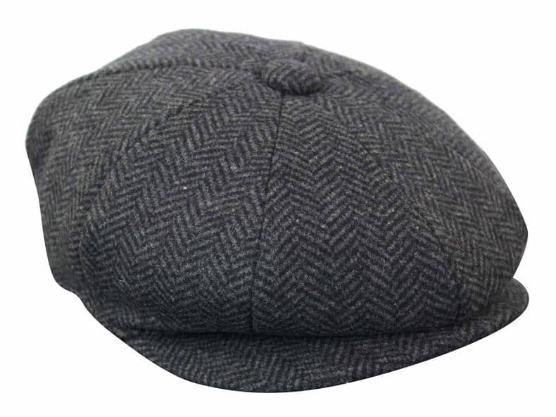 HT6316 - Chapéu Peaky Blinders masculino em tweed espinha de peixe