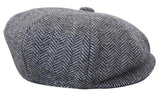 HT6316 - Chapéu Peaky Blinders masculino em tweed espinha de peixe