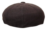 HT6363 - Boné masculino vintage de tweed estilo Peaky Blinders - Marrom/Vinho