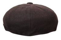 HT6363 - Boné masculino vintage de tweed estilo Peaky Blinders - Marrom/Vinho