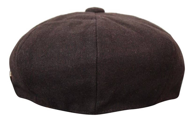 HT6363 - Boné masculino vintage de tweed estilo Peaky Blinders - Marrom/Vinho