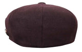 HT6363 - Boné masculino vintage de tweed estilo Peaky Blinders - Marrom/Vinho