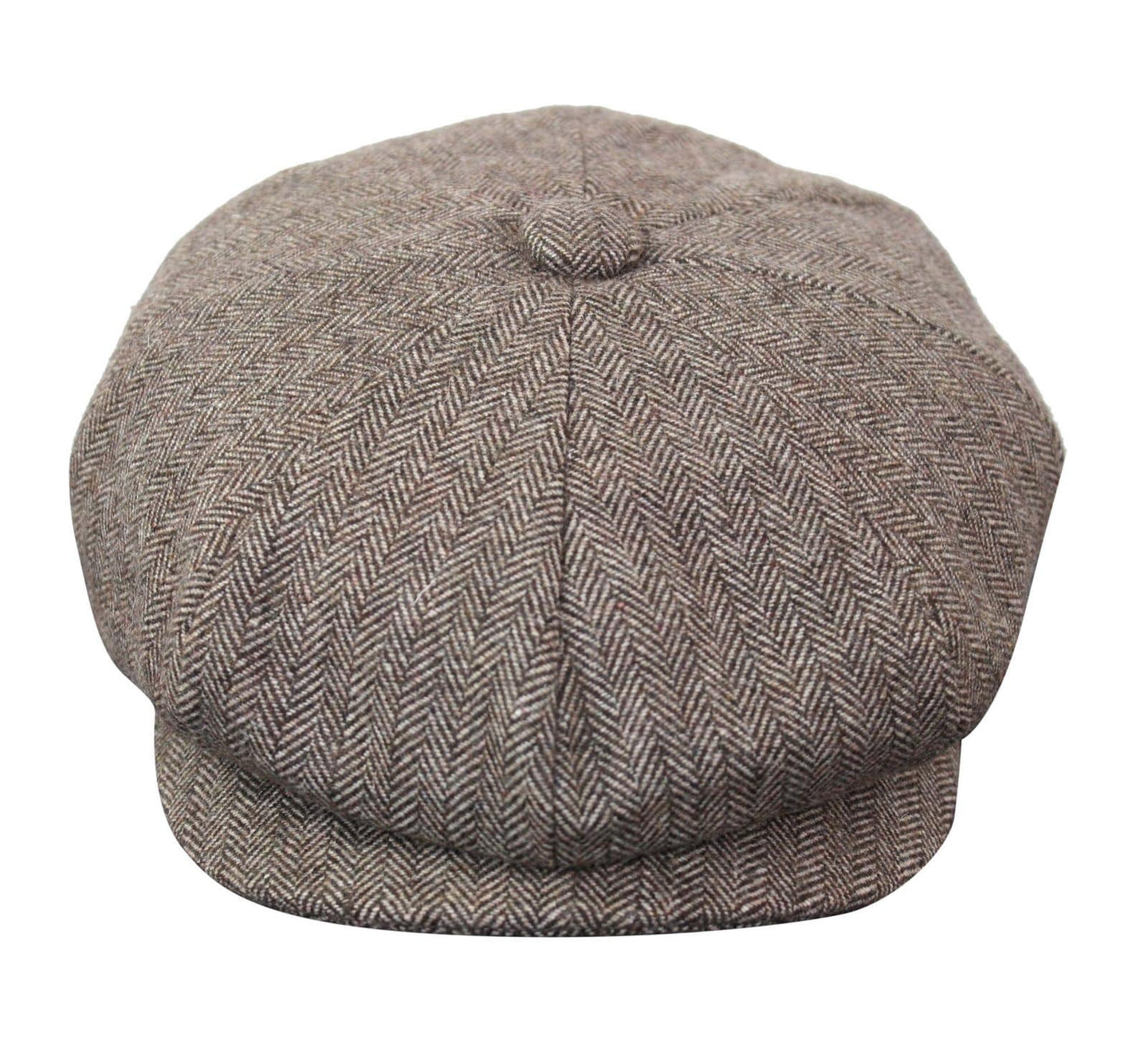HT6364 - Boné masculino estilo jornaleiro Peaky Blinders em tweed espinha de peixe