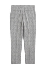 Calças masculinas xadrez cinza Hugo