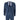 IM40 - Terno masculino de tweed espinha de peixe azul marinho de 3 peças