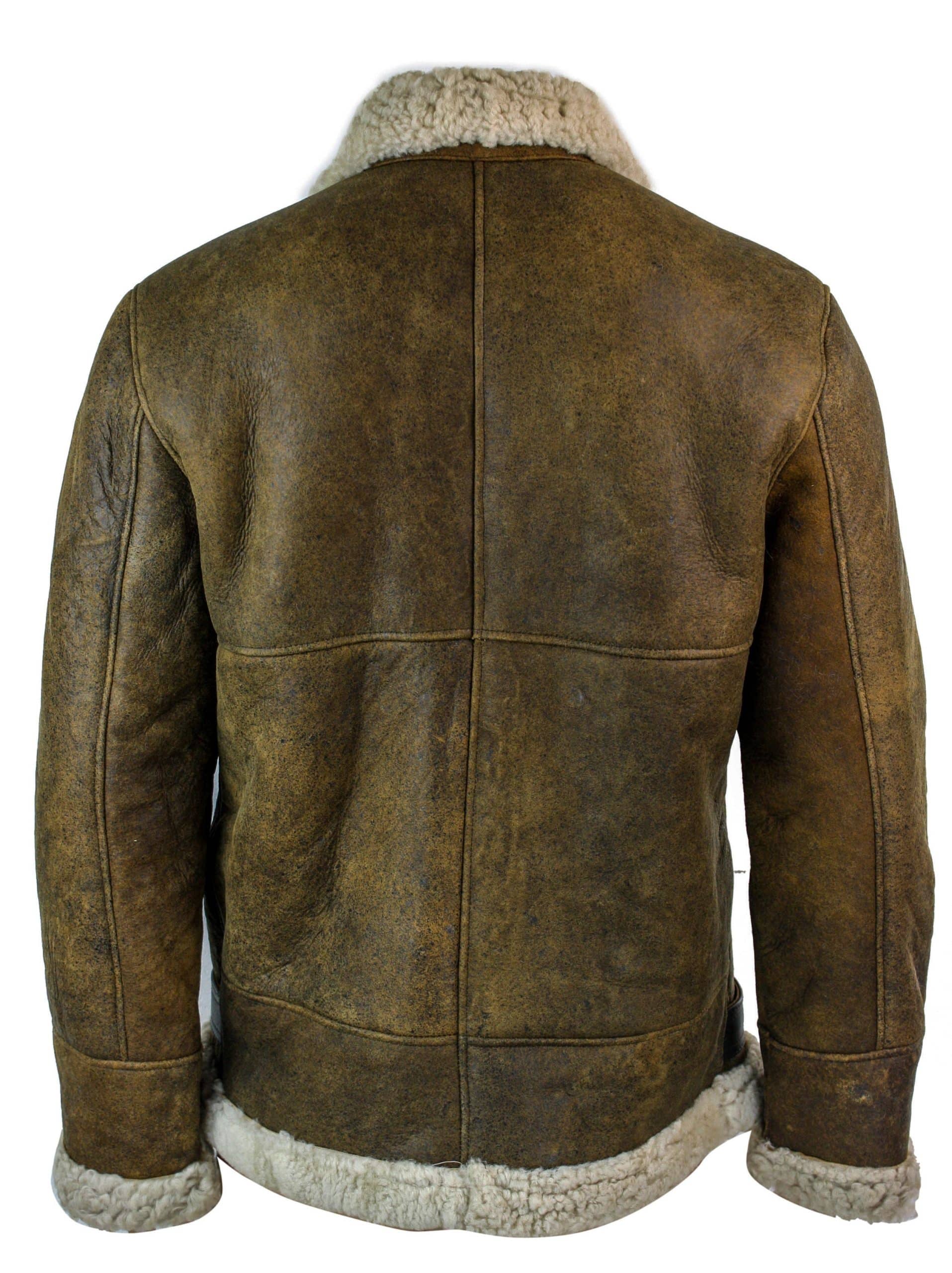 Jaqueta masculina vintage Infinity EK02 em pele de carneiro sherling creme, estilo piloto da Força Aérea Real Britânica (RAF).