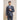 Invincible - Blazer masculino azul-marinho com risca de giz